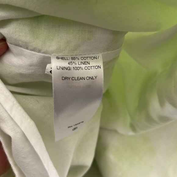 Vineyard Vines neon green and white embroidered sleeveless top size 10 - Picture 8 of 11